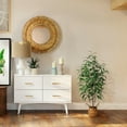 thumbnail image 5 of Potted 4FT Artificial Multi Trunk Eucalyptus Tree With Handmade Seagrass Basket for Office Daily Home Decor, 4 lb, DR.Planzen., 5 of 6