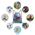 thumbnail image 6 of Daiia Cute Underwater Axolotl Pattern Drawstring Backpack, Gym Bag, Lightweight Backpack, Water-Resistant Bag Travel Sports Backpack, Fitness Bag, Yoga Bag-Small, 6 of 6