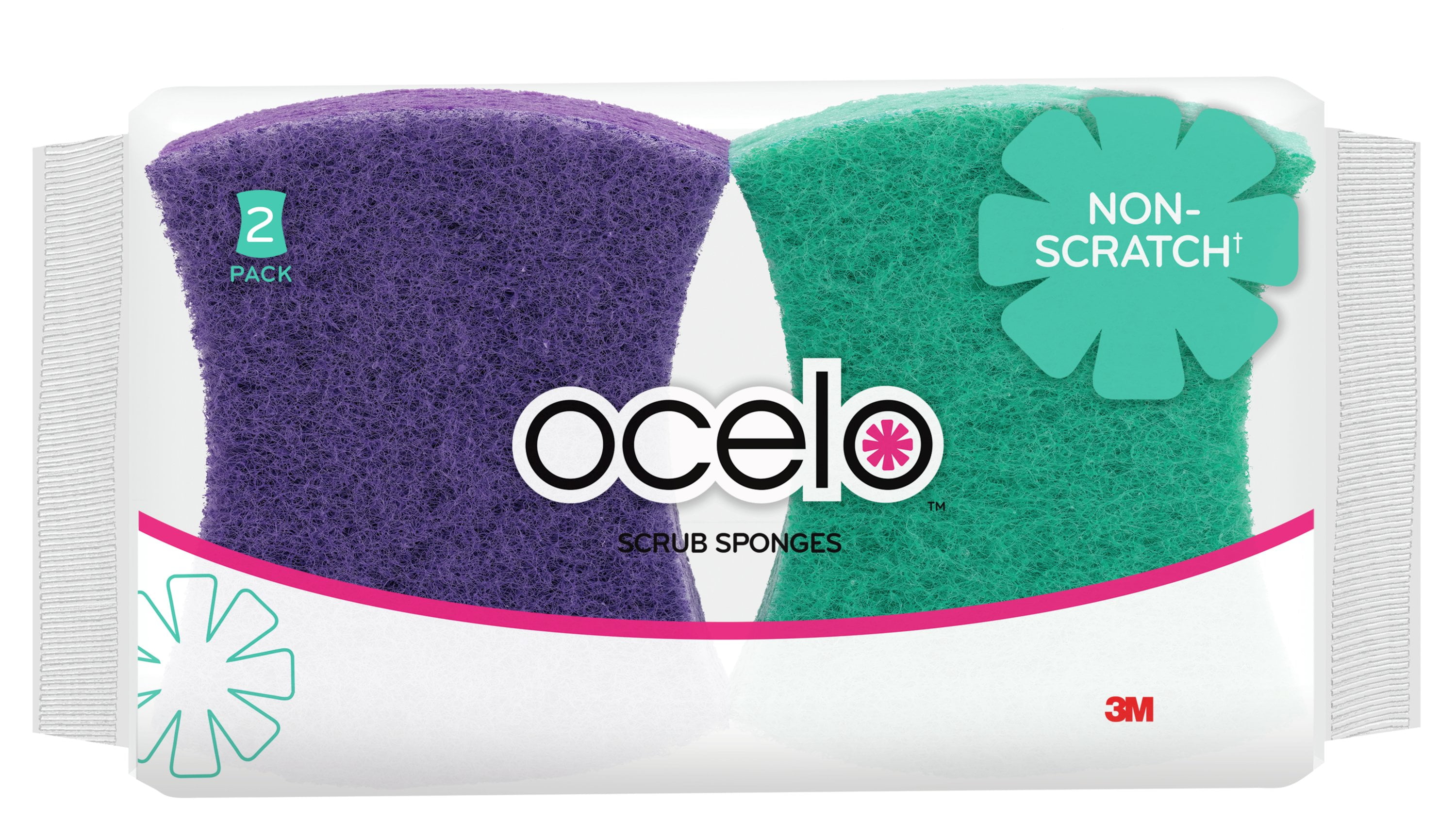 ocelo NoScratch Scrub Sponges, 2 Count