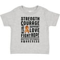 thumbnail image 3 of Inktastic Multiple Sclerosis Awareness Strength Courage and Support Boys or Girls Toddler T-Shirt, 3 of 5