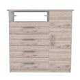 thumbnail image 3 of Mueble Organizador Cómoda Perú Excelsior 4 Cajones 1 Puerta Humo y Blanco, 3 of 5