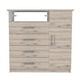 thumbnail image 3 of Mueble Organizador Cómoda Perú Excelsior 4 Cajones 1 Puerta Humo y Blanco, 3 of 5