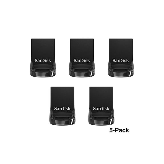 Sandisk 64GB 5-Pack Ultra Fit USB 3.1 Flash Drive, Speed Up to 130MB/s (SDCZ430-064G-B5CT)