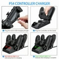 thumbnail image 4 of PS4 Controller Charger Station Dual Charger Dock with 2 Micro USB Charging Dongles for PS4, 4 of 8