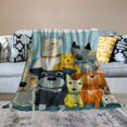 thumbnail image 2 of Orinice Dogs Warm Lightweight Blanket Soft Fleece Blankets for All Seasons, Throw Blanket Living Rooms Sofa Decor Cow Gifts, Long-lasting Blanket 50x60in, 2 of 6