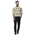 thumbnail image 2 of BESTMAN Chemise Col Mandarin Imprimée Kurta Courte Décontractée Ethnique pour Hommes, 2 of 6