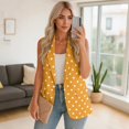 thumbnail image 4 of Uorisanigo White Polka Dots Women's Suit Vest with Pockets Size S Lightweight Women's Suit Vest V Neck Top Vests Blazer Casual Outerwear, 4 of 7