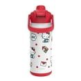 thumbnail image 3 of Zak Designs 20oz Hello Kitty Kids Straw Water Bottle, Stainless Steel Vacuum Insulated Liberty Bottle with Easy-Open Locking Spout Cover for Travel, Built in Carry Handle, 3 of 7