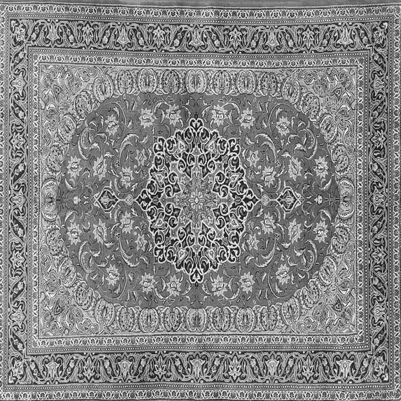 Ahgly Company Indoor Square Persian Gray Traditional Area Rugs, 3' Square