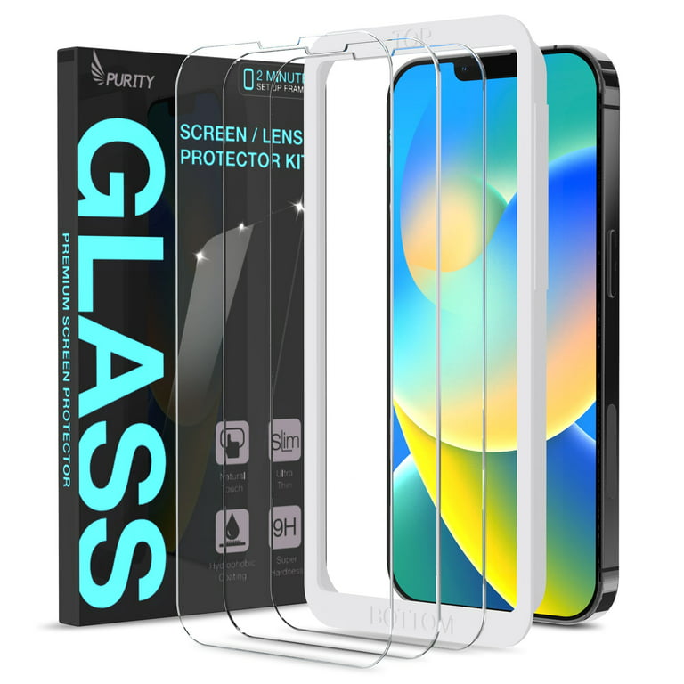 Screen Protector Tempered Glass Compatible with Apple iPhone 14 Plus/13 Pro  Max (3 Pack)