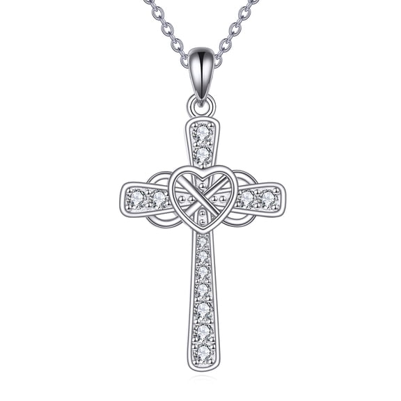 Cross Necklace for Women 925 Sterling Silver Cross Infinity Pendant Necklace Cross Jewelry for Women