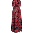 thumbnail image 2 of Robes d'Été pour Femmes Bleu et Blanc en Porcelaine Sans Bretelles Boho Maxi Longue Robe, 2 of 5