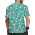 thumbnail image 2 of Wukai Cherry Strawberry Floral Print Men's Short-Sleeved Mesh T-Shirt,Quick-Dry Short Sleeve Workout T-Shirt-4X-Large, 2 of 8
