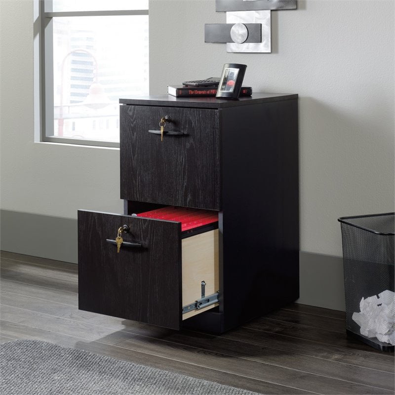 Sauder Via 2 Drawer File Cabinet In Bourbon Oak Walmart Com Walmart Com