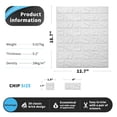 thumbnail image 2 of Art3d 30 Pcs 3D Wall Panels，Peel and Stick White Brick Wallpaper Faux Foam Brick（44 sq.ft）, 2 of 5