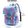 thumbnail image 4 of CHL-Slim Laptop Backpack College Student School Bag Travel Rucksack Daypack Mermaid, 4 of 4