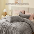 thumbnail image 5 of Home Essence Apartment Leena Shaggy Faux Fur Comforter Set, King/Cal King, Grey, 5 of 13