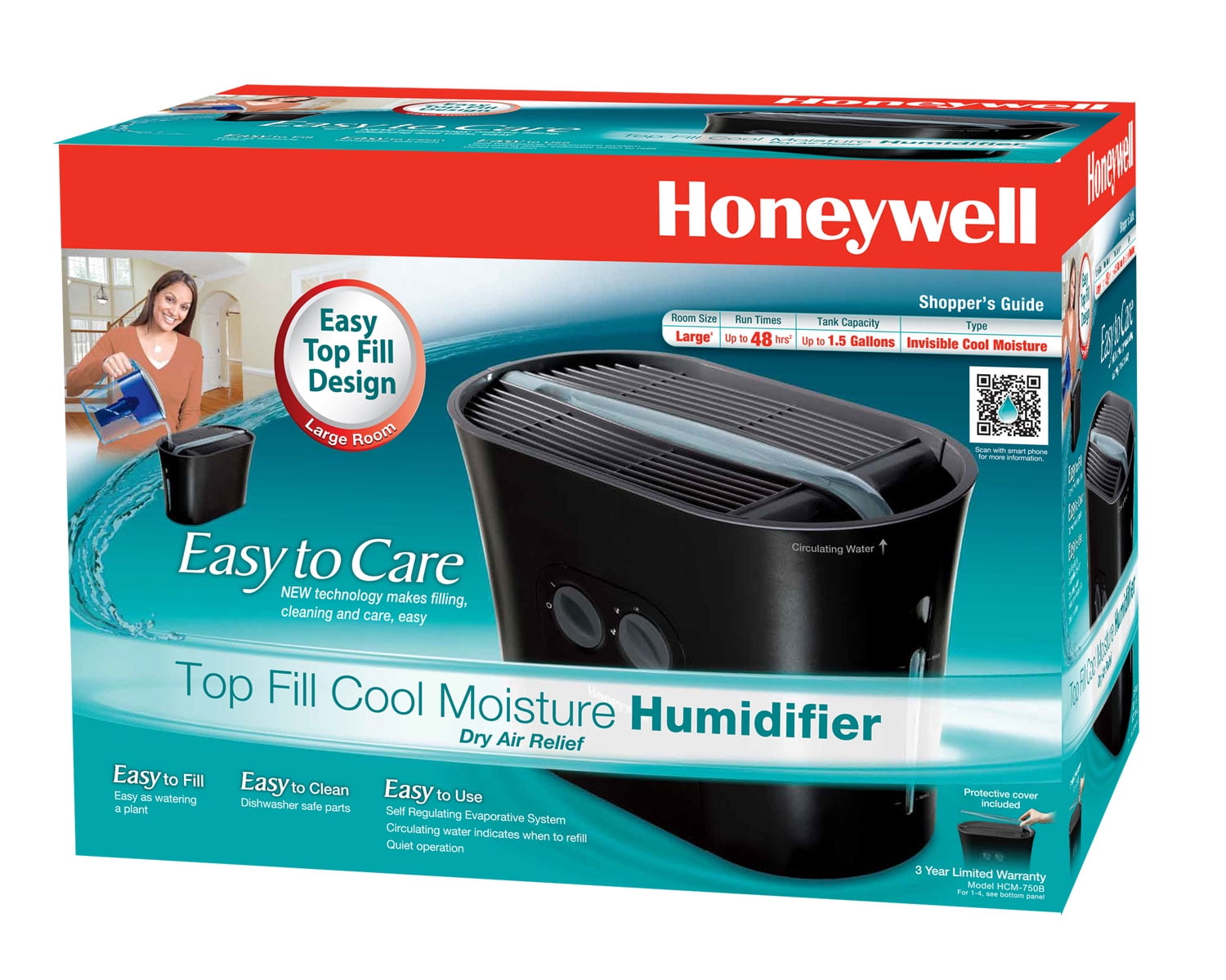 Honeywell Top Fill Cool Moisture Humidifier, 1.0 CT