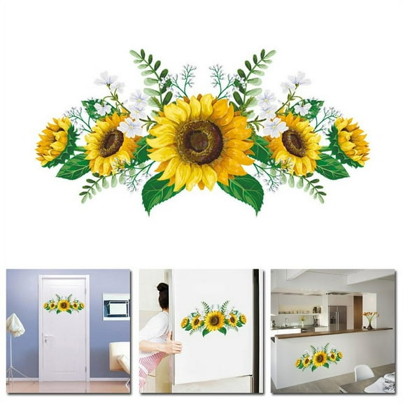 Lierteer Sunflower Creative Wall Sticker Bedroom Living Room Home Decoration 30*60cm