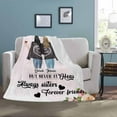 thumbnail image 2 of LHSHID Personalized Blanket Throw sisters forever always sisters forever friends Blanket Birthday Blanket for Sister Women Girl, 2 of 4