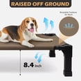 thumbnail image 4 of Niubya Cooling Elevated Dog Bed, Portable Raised Pet Cot with Removable Canopy and Washaumble Mesh,Medium, Brown, 4 of 7