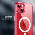 thumbnail image 6 of JETech Magnetic Case for iPhone 13 Mini 5.4-Inch Compatible with MagSafe Wireless Charging, Shockproof Phone Bumper Cover, Anti-Scratch Clear Back (Red), 6 of 7