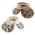 thumbnail image 5 of Sombrero de cola de caballo de sombra, sombreros de paja con estampado de leopardo, sombrero plegable para el sol, sombrero de paja de ala ancha, compacto y ligero, 5 of 5