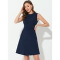 thumbnail image 2 of Vestido Allegra K de Trabajo para Mujer Azul Oscuro M, 2 of 6
