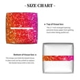 thumbnail image 5 of Lsque Colorful Glitter Printed Tissue Box Cover Holder, Facial Paper Organizer Dispenser,Square with Bottom Belt, PVC Leather Decorative Organizer, 5 of 8