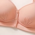 thumbnail image 4 of BaoFuBaoMei Front Snap Bras for Women Plus Size Ribbed Wireless Bra Molded Cup Shaping Brassiere Push up Breathable Bralette, 4 of 9