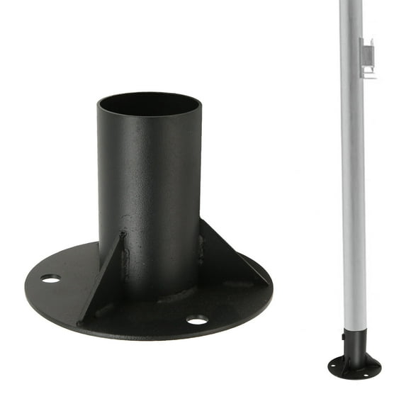 Floor Flange Post Base, Concrete Mount Chain Link Fence Pole Floor Flange Pipe Flange for Deck Railing Mailbox