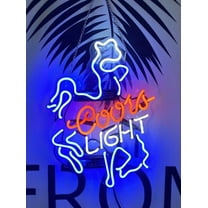 Queen Sense 20" Coor Light Cowboy Neon Sign Acrylic Man Cave Handmade Neon Light 120CLCBA2