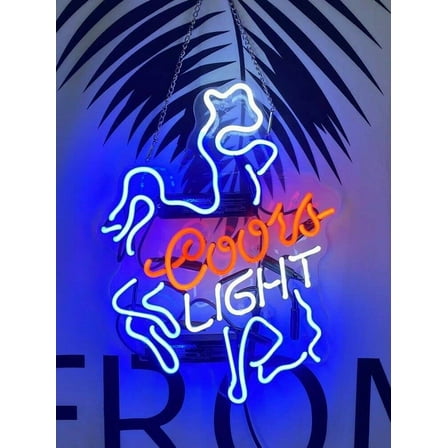 Queen Sense 20" Coor Light Cowboy Neon Sign Acrylic Man Cave Handmade Neon Light 120CLCBA2