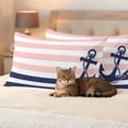 thumbnail image 3 of Pack of 2 Outdoor Pillow Covers 20x12 Inch Waterproof Anchor Pink Throw Pillow Covers,Decorative Couch Pillow Case Sham Modern Navy Blue White Striped Nautical Patio Garden Pillowcases Cushion Covers, 3 of 8