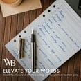 thumbnail image 3 of Wordsworth & Black Fountain Pen Set, 18K Gilded Medium Nib, Includes 24 Pack Ink Cartridges, Ink Refill Converter & Gift Pouch, Gold Finish, Calligraphy, [Silver Gold], Perfect for Men & Women, 3 of 8