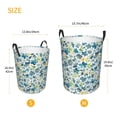 thumbnail image 3 of Lsque Floral In Blue Pattern Laundry Hamper Basket, Tall Woven Rope Hamper Basket for Clothes, Lightweight Storage Basket, Collapsible Waterproof-, 3 of 6