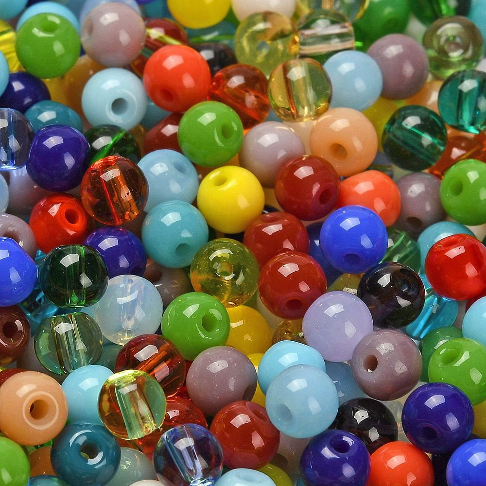 1 Pound Opaque Colours Glass Seed Beads Round Mixed Color 4.5x3.5mm Hole: 1mm about 4500pcs/poundDIY