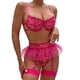 thumbnail image 1 of Gibobby Ropa interior mujer sexy Ropa Lencería para Mujer Encaje Interior Halter Chemise V Cuello Camisón Sexy Ropa de Dormir Camisón Malla(Rosa caliente, CH), 1 of 5