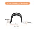 thumbnail image 2 of Unique Bargains 12Pack 1-5/8' Cable Clamp U Shape Stainless Steel Rubber Cushioned Pipe Strap, 2 of 5