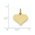 thumbnail image 2 of 10k Yellow Gold Plain .013 Gauge Engraveable Heart Disc Charm, 2 of 3