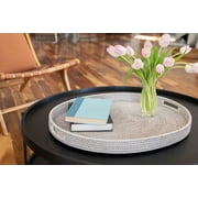 Artifacts Rattan™ Oval Ottoman Tray With Cutout Handles