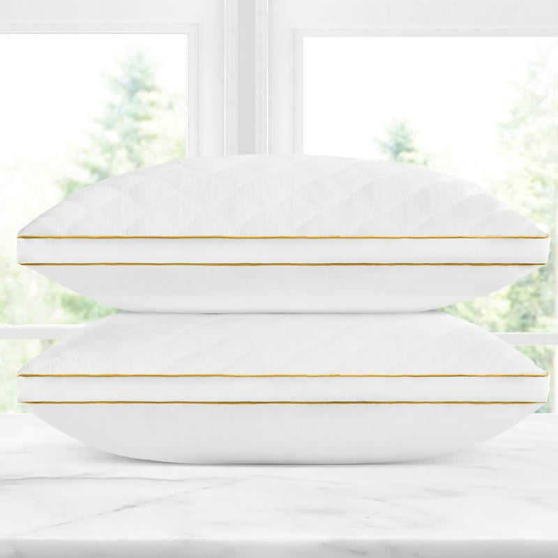 Noble Linen's Quilted Gel Fiber Pillow 2 Pack