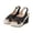 Black, variant on Women's Wedge Platform Sandals - Stylish Raffia Woven Espadrilles Summer Sandals Women's Open Toe Buckle Ankle Wedge Heels