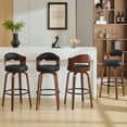 thumbnail image 2 of TEWLOSS 26" Bar Stools Swivel with Thick Cushion, Set of 4 Counter Height Stools for Kitchen Island Dining, Black, 2 of 9