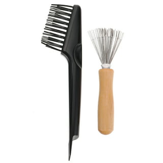 Hair Brush and Comb Cleaner with Metal Wire Rake for Hair Dust Lint Removal