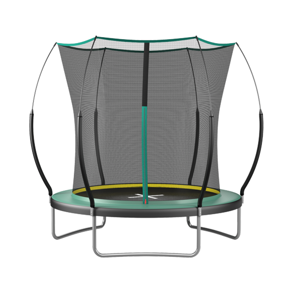 6FT Springless Trampoline with 3 W-legs, Recreational Trampolines with  No-Gap Design Zipper System, Springfree no Gap Trampoline with Bungee Cords for Outdoor Garden Yard, Green