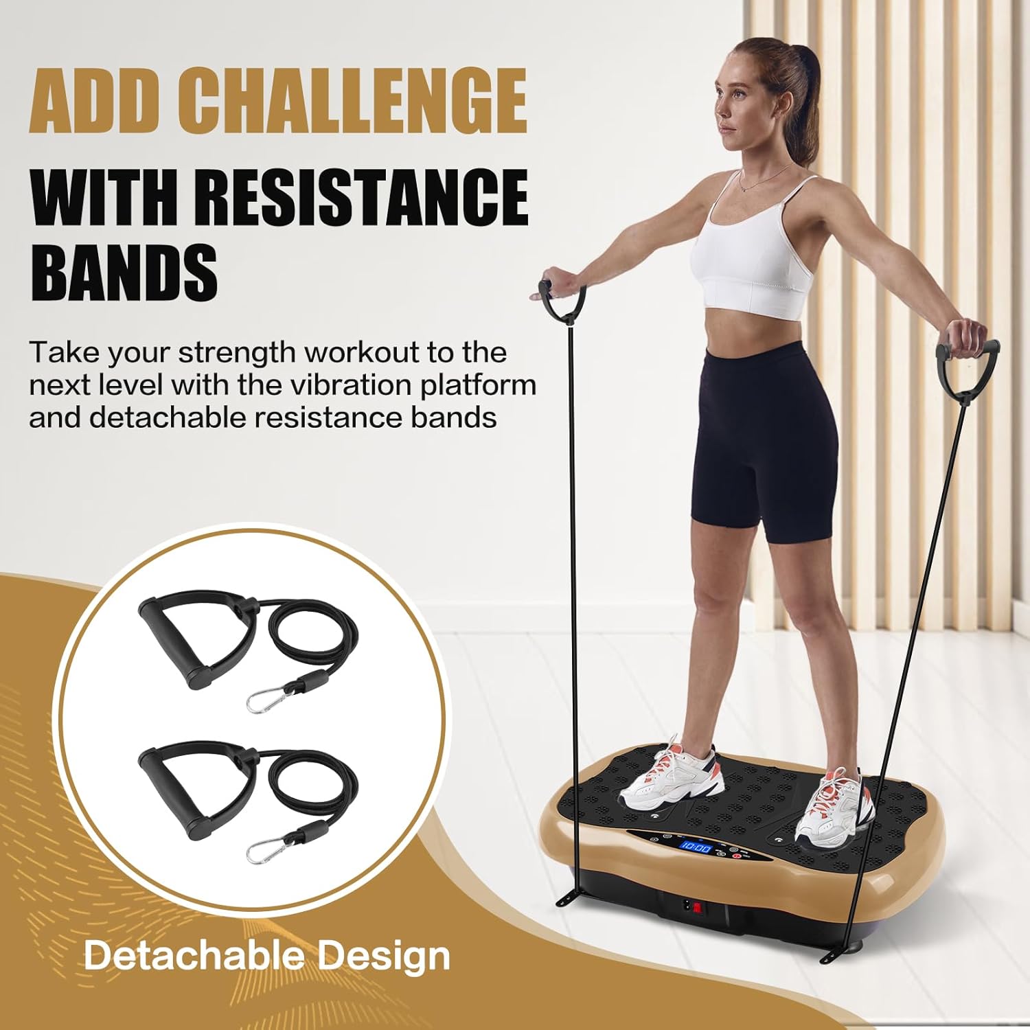 Vibration Plate Exercise Machine for Lymphatic Drainage, Vibrating Fitness Platform 450 lbs Capacity Full Body Shaker Workout Equipment, Vibration Platform Machine Shaping Vibrate Board Sport Home
