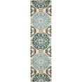thumbnail image 5 of SAFAVIEH Wyndham Louise Medallion Wool Area Rug, Beige/Blue, 7' x 7' Round, 5 of 9