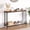 Retro color, variant on Console Table with Glass Shelf and Metal Frame, Narrow Sofa Table for Entryway Behind Couch, Industrial Hallway Table for Living Room Foyer Bedroom in Rustic Grey