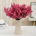 thumbnail image 2 of 15PCS Artificial Baby Breath Flowers Fake Silk Real Touch DIY Floral Bouquets Decor Wedding Party Decoration Arrangements-Burgundy, 2 of 3